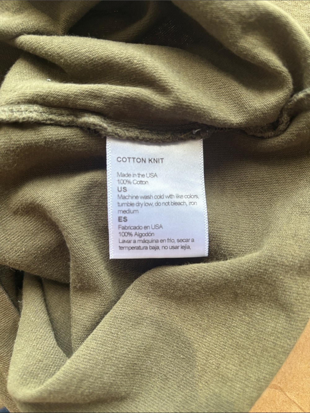 FREENOTE CLOTH Army Green Olive T-Shirt Made in USA - Picture 5 of 5